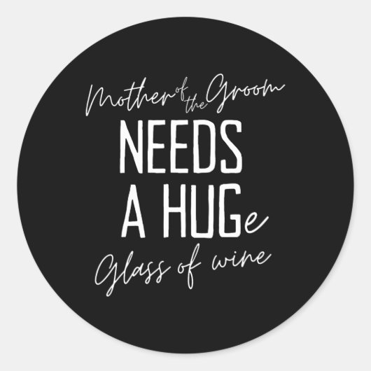 新婦の母、ワイン大瓶1杯必要ですって? ラウンドシール (正面)