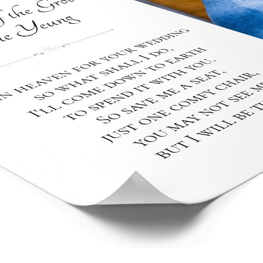 新婦の母 天国での写真 追悼 結婚式 ポスター (角)