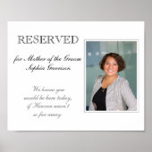 新婦の母 追悼用席札 結婚式 ポスター (正面)