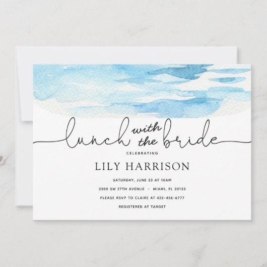 新婦の浜辺のランチ 招待状 (正面)