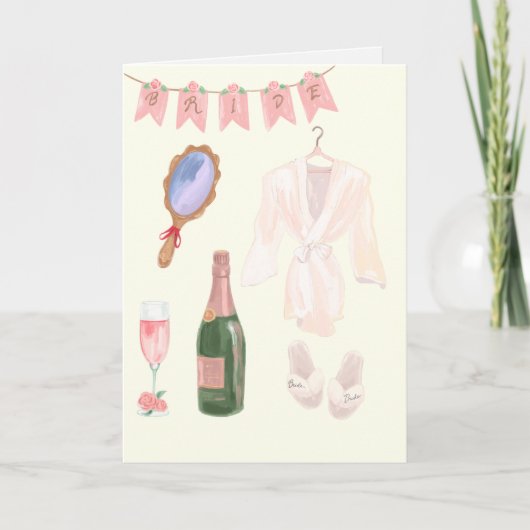 新婦の準備結婚中 カード (正面)