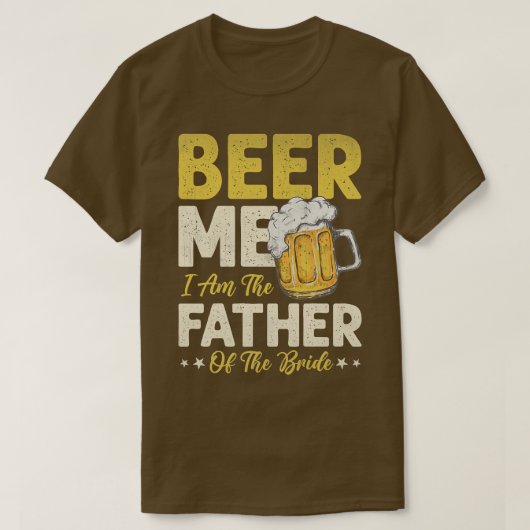 新婦の父です、ビールください Tシャツ (デザイン正面)