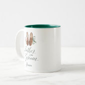 新婦の父の水彩花柄フォーマル靴 ツートーンマグカップ (正面左)