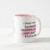 新婦の父へのユーモアのあるギフト 結婚式のギフト ツートーンマグカップ (正面右)