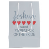 新婦の父親　５ハート　花婿と花嫁の関係 ミディアムペーパーバッグ (裏面)