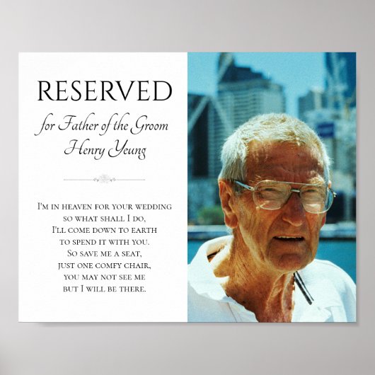 新婦の父 天国での写真記念結婚式 ポスター (正面)