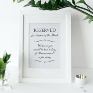 新婦の父　天国メモリアル予約 ウェディング ポスター
