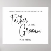 新婦の父 専用席 結婚式 ポスター (正面)