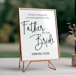 新婦の父 記念席 結婚式 ポスター