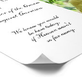 新婦の祖母の写真追悼席 ウェディング ポスター (角)