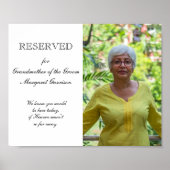 新婦の祖母の写真追悼席 ウェディング ポスター (正面)