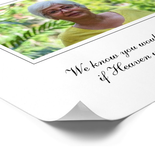 新婦の祖母の写真追悼 ウェディングメモリアル ポスター (角)