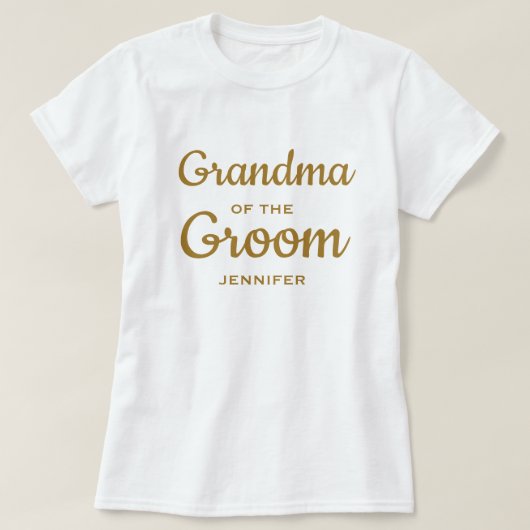 新婦の祖母 オーダーメイド T シャツ (デザイン正面)