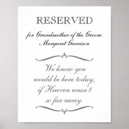 新婦の祖母 追悼 結婚式 ポスター