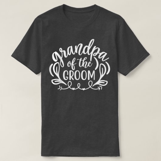 新婦の祖父と新郎の父のマッチングウェディングとバック Tシャツ (デザイン正面)