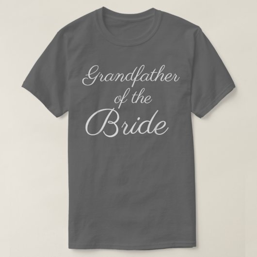 新婦の祖父（男性） , 白いスクリプトフォント, Tシャツ (デザイン正面)