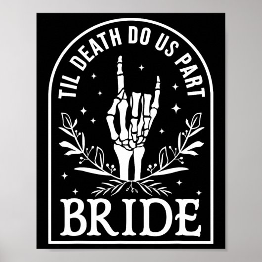 新婦の結婚婚約ハロウィンカップル馬 ポスター (正面)