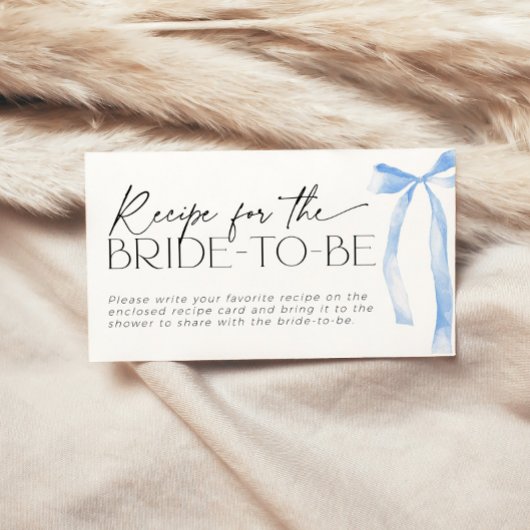 新婦の要求に応える何かブルーボウレシピ エンクロージャーカード