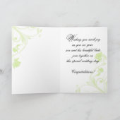 新婦の親へのお祝い 黒と緑 カード (内部)