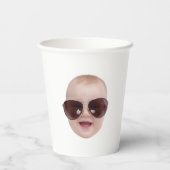 新婦の顔 バチェロレッテパーティー 装飾 顔 紙コップ (裏面)