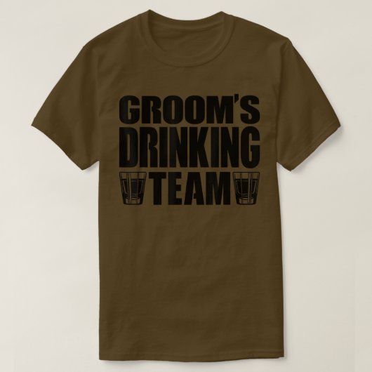 新婦の飲み友達チーム、独身パーティー、男、合わせ Tシャツ (デザイン正面)