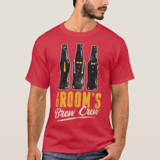新婦の飲み友達 面白い結婚式前の男たちのパーティー Tシャツ