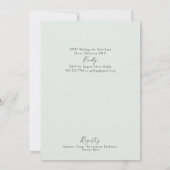 新婦のPhoto Sageブライダルシャワーを台無し 招待状 (裏面)