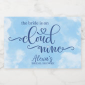 新婦はクラウド9ミニ上 スパークリングワインラベル (シングルラベル)