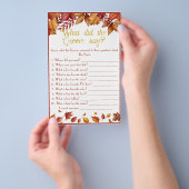 新婦は何て言った? 秋のブライダルシャワーゲーム チラシ (ハンドル)