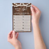 新婦は何歳だったウェスタンブライダルシャワーゲームカード チラシ (ハンドル)