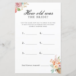 新婦は何歳でスクープしたブライダルシャワーゲーム