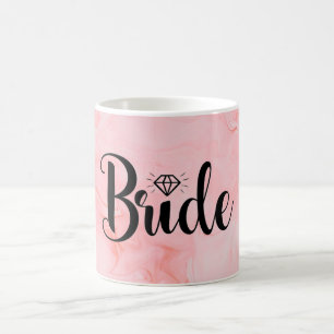 新婦は黒のスクリプモダントのカスタム結婚式Cof コーヒーマグカップ