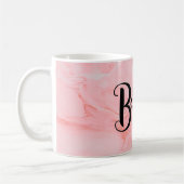 新婦は黒のスクリプモダントのカスタム結婚式Cof コーヒーマグカップ (左)