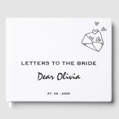 新婦へのモダン手紙結婚書 ゲストブック (正面)