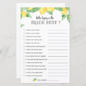 新婦を知るゲーム - 誰が一番新婦を知っている？ (正面/裏面)