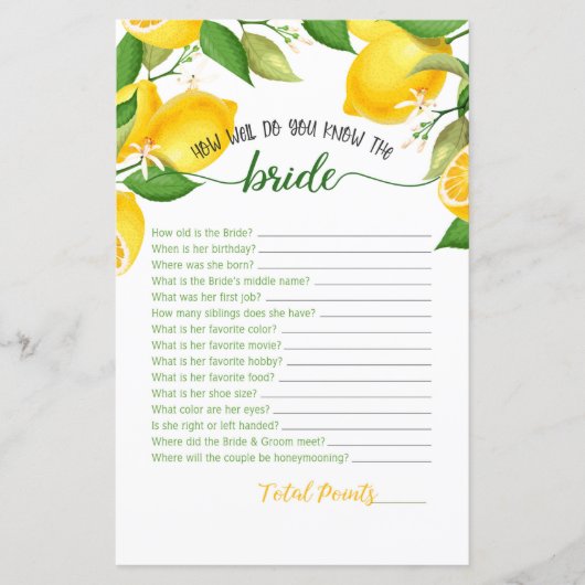 新婦を知る - レモン (正面)