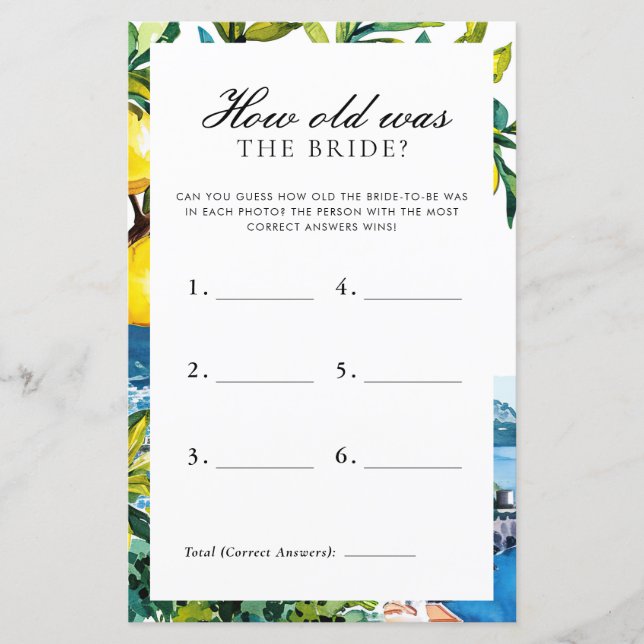 新婦アマルフィブライダルシャワーの試合は何歳だった (正面)