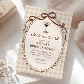 新婦インアティニビットギンガムマルティーニブライダルシャワー 招待状