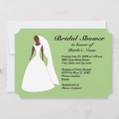 新婦インガウングリーナリーストライプブライダルシャワー招待状 招待状 (正面)