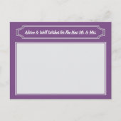 新婦エレガントのアドバイスに結婚お願い アドバイスカード (正面)