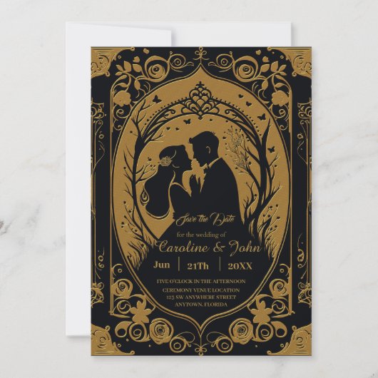 新婦エレガントのシルエット セーブザデート (正面)