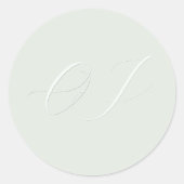 新婦エレガントイニシャルフェイクエンボス結婚ズ ラウンドシール (正面)