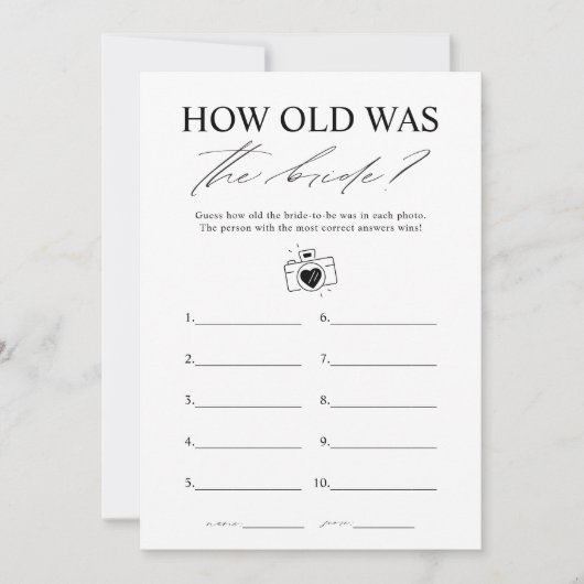 新婦エレガントブライダルシャワーの試合は何歳だった 招待状 (正面)