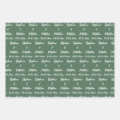 新婦エレガントモダン名の結婚式 ラッピングペーパーシート (正面3)