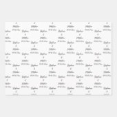 新婦エレガントモダン名の結婚式 ラッピングペーパーシート (正面2)