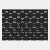 新婦エレガントモダン名の結婚式 ラッピングペーパーシート (正面2)