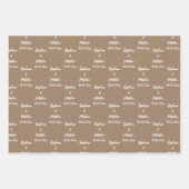 新婦エレガントモダン名の結婚式 ラッピングペーパーシート (正面2)