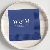 新婦エレガントモノグラムイニシャルズ結婚ーズ 箔ナプキン