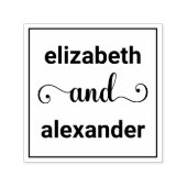 新婦エレガント名の結婚タイポグラフィ#1F セルフインキングスタンプ (デザイン)