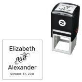 新婦エレガント名の結婚タイポグラフィ#2 セルフインキングスタンプ (インサイチュ)